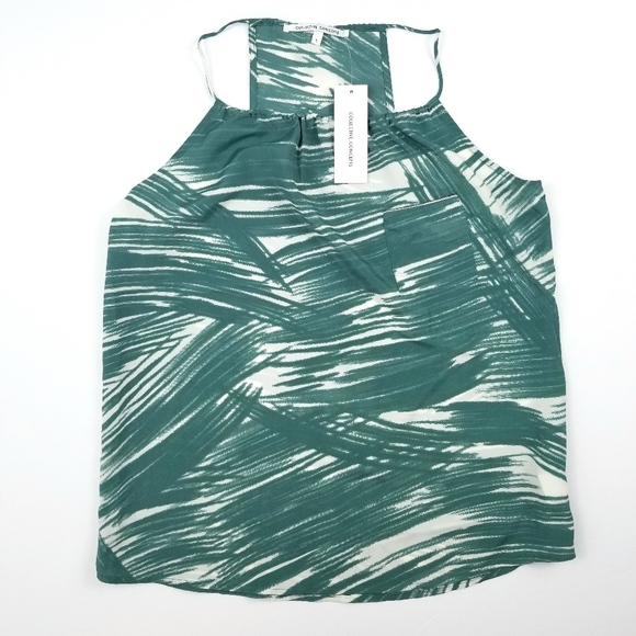 Collective Concepts Tops - NWT Collective Concepts White Green Brushed Cami L